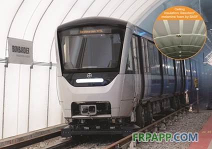 巴斯夫巴數特三聚氰胺泡沫材料在龐巴迪制造的蒙特利爾地鐵客車起到吸音隔熱的作用